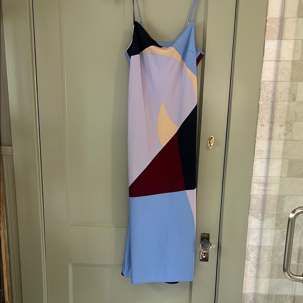 J. Crew Colorful Geometric Slip Dress